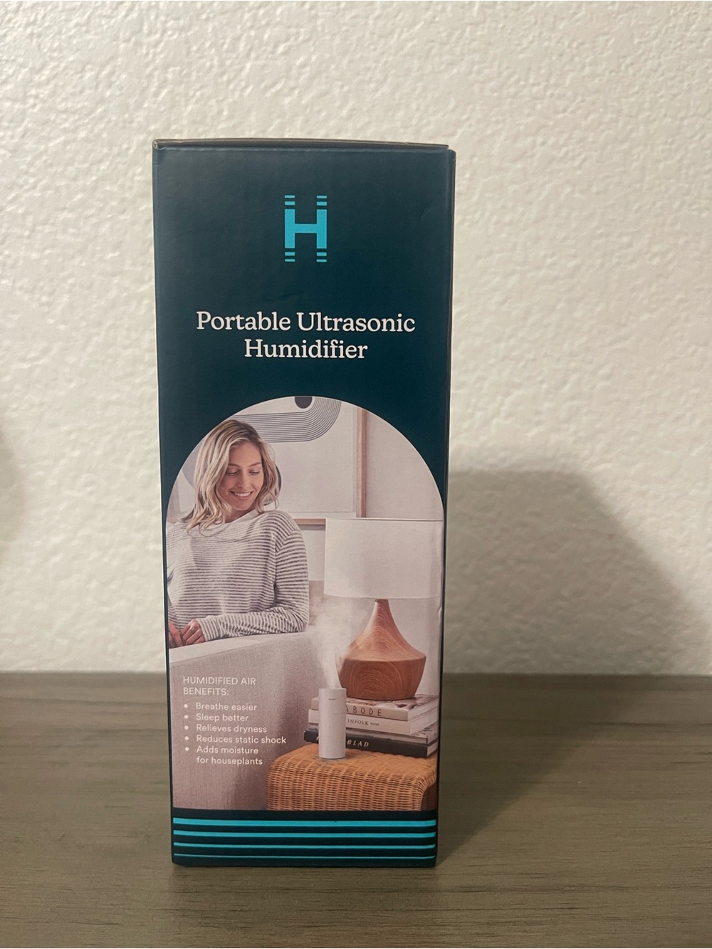 Homedics Portable Ultrasonic Humidifier - Teal & White